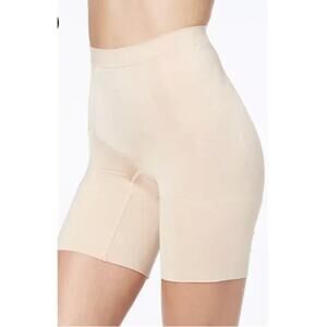 Spanx High Waist‎ Shapewear Mid-Thigh Sculpting Short Soft Nude Size XL NWOT